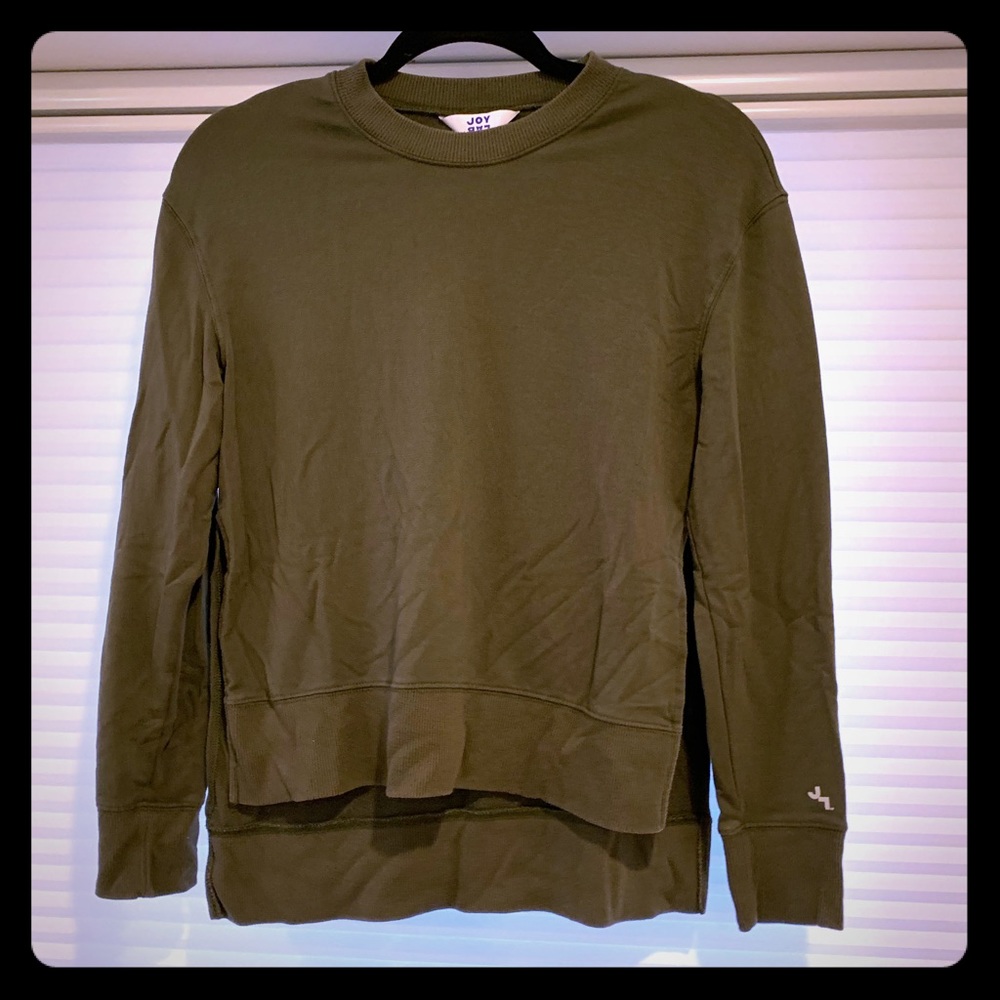 Joylab high low slit side sweatshirt army green XS